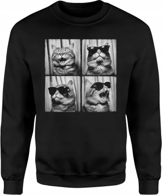 Koty W Okularach Koci Humor Męska bluza