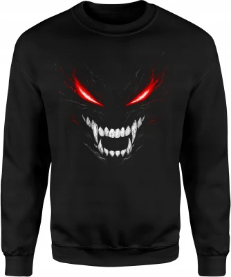 Demoniczne Oczy horror potwór red eyes halloween Męska bluza
