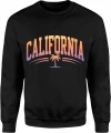 California palm sunset west coast summer beach Męska bluza 