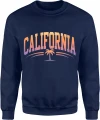 California palm sunset west coast summer beach Męska bluza 
