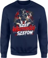 Szef wszystkich szefów pies gangster boss Męska bluza 