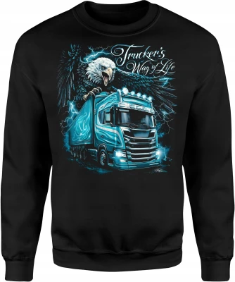 Trucker's Way of Life ciężarówka orzeł Męska bluza