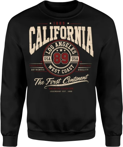 California Los Angeles West Coast 89 USA Męska bluza 