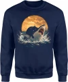Kot Na Rekinie Shark Cat Surreal Męska bluza 