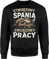 Leniwiec stworzony do spania zmuszony do pracy sen Męska bluza 