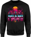 Miami Florida neon palm sunset city Męska bluza 
