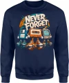 Never Forget kaseta magnetofonowa dyskietka lata 80 Męska bluza 