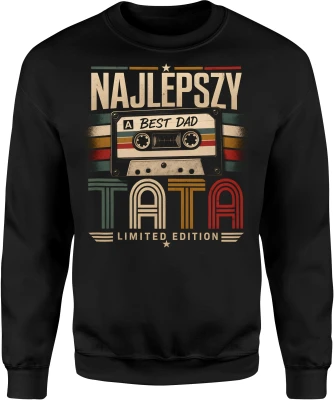 Najlepszy Tata Kaseta Best Dad Limited Edition Męska bluza