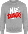 Nie dzieki bunt styl uliczny ironiczny humor Męska bluza 
