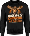 Łoś Okulary Najlepszy Chłopak Na Łosiedlu Śmieszny Męska bluza 