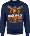 Łoś Okulary Najlepszy Chłopak Na Łosiedlu Śmieszny Męska bluza 