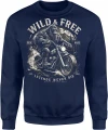 Goryl motocyklista chopper wild and free ride hard Męska bluza 