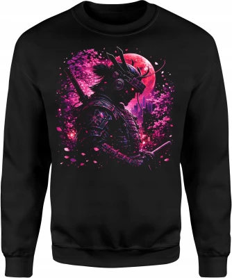 Cyber Samurai Anime Wojownik Katana Fantasy Męska bluza