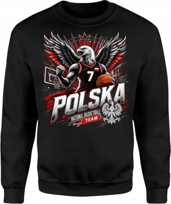 Polska Koszykówka Orzeł Reprezentacja Narodowa Kibic Męska bluza