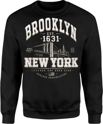 Brooklyn New York USA urban city Męska bluza