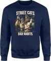 Street Cats Bad Habits koty uliczne Męska bluza 