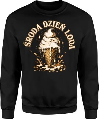 Środa dzień loda rożek waniliowy deser Męska bluza