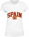 Spain Hiszpania Flaga Narodowa Europejski Kibic Damska koszulka 