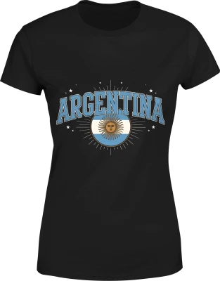 Argentyna flaga vintage football mundial kibic sport Damska koszulka