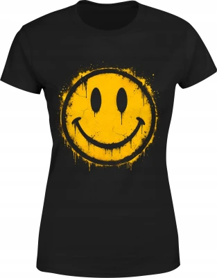 Smile face graffiti emoji happy Damska koszulka