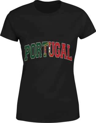 Portugal Flaga Portugalii Football Fan Style Damska koszulka