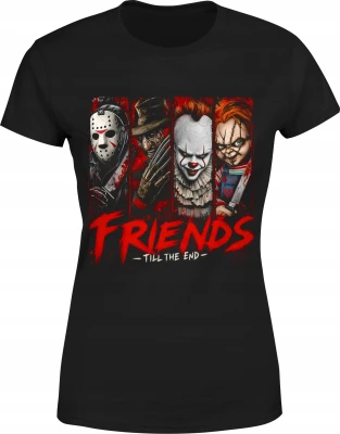 Kultowe postacie horroru friends till the end Damska koszulka