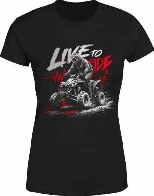 Quad ATV Off Road Live To Ride Damska koszulka