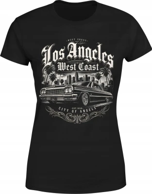 Los Angeles lowrider city of angels samochód vintage  Damska koszulka