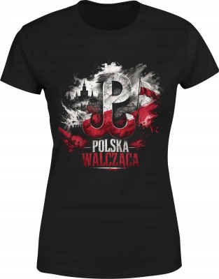Polska Walcząca symbol PW duma wolność Damska koszulka