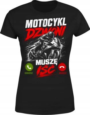 Motocykl dzwoni muszę iść biker speed Damska koszulka