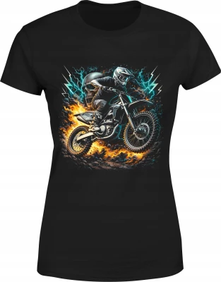 Motocross dirt bike rider extreme enduro Damska koszulka