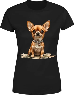 Chihuahua mini dog cute puppy funny Damska koszulka