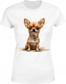 Chihuahua mini dog cute puppy funny Damska koszulka 