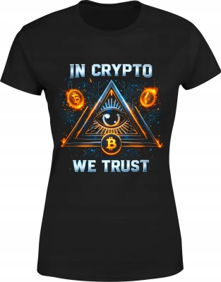 In Crypto We Trust bitcoin money Damska koszulka