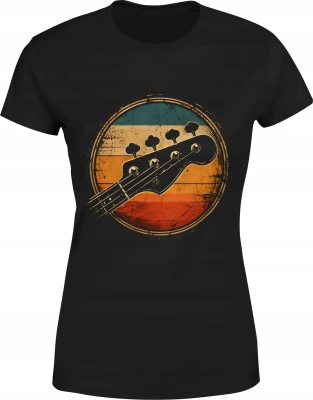 Gitara basowa muzyka instrument classic Damska koszulka