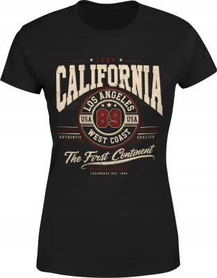 California Los Angeles West Coast 89 USA Damska koszulka