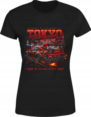 Tokyo Underground JDM sportowy samochód speed Damska koszulka