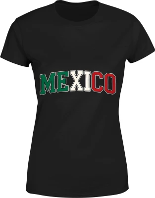 Mexico flaga Meksyk latino fiesta wakacje Damska koszulka