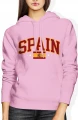 Spain Hiszpania Flaga Narodowa Europejski Kibic Damska bluza z kapturem 