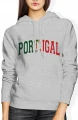 Portugal Flaga Portugalii Football Fan Style Damska bluza z kapturem 