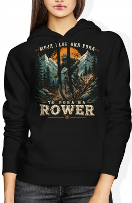 Moja Ulubiona Pora To Pora Na Rower Damska bluza z kapturem