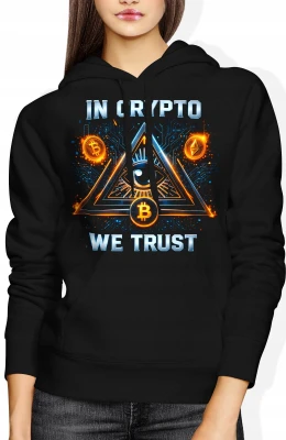 In Crypto We Trust bitcoin money Damska bluza z kapturem