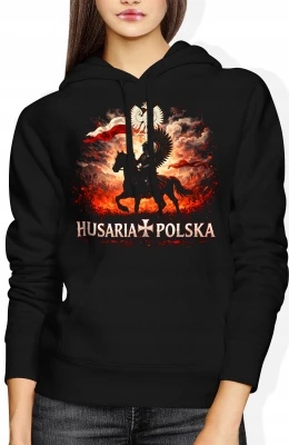 Husaria Polska skrzydlata jazda orzeł historyczny Damska bluza z kapturem