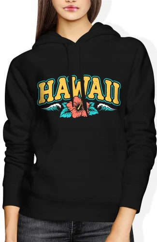 Hawaii tropikalne wakacje summer beach Damska bluza z kapturem 