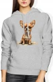 Chihuahua mini dog cute puppy funny Damska bluza z kapturem 