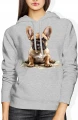 Buldog francuski puppy dog Damska bluza z kapturem 