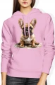 Buldog francuski puppy dog Damska bluza z kapturem 