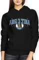 Argentyna flaga vintage football mundial kibic sport Damska bluza z kapturem 