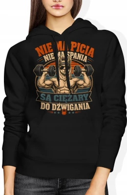 Nie ma picia nie ma spania Lama siłownia alpaka gym Damska bluza z kapturem