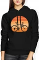 Rower Kolarstwo Gravel Szosa Rowerzysta Damska bluza z kapturem 